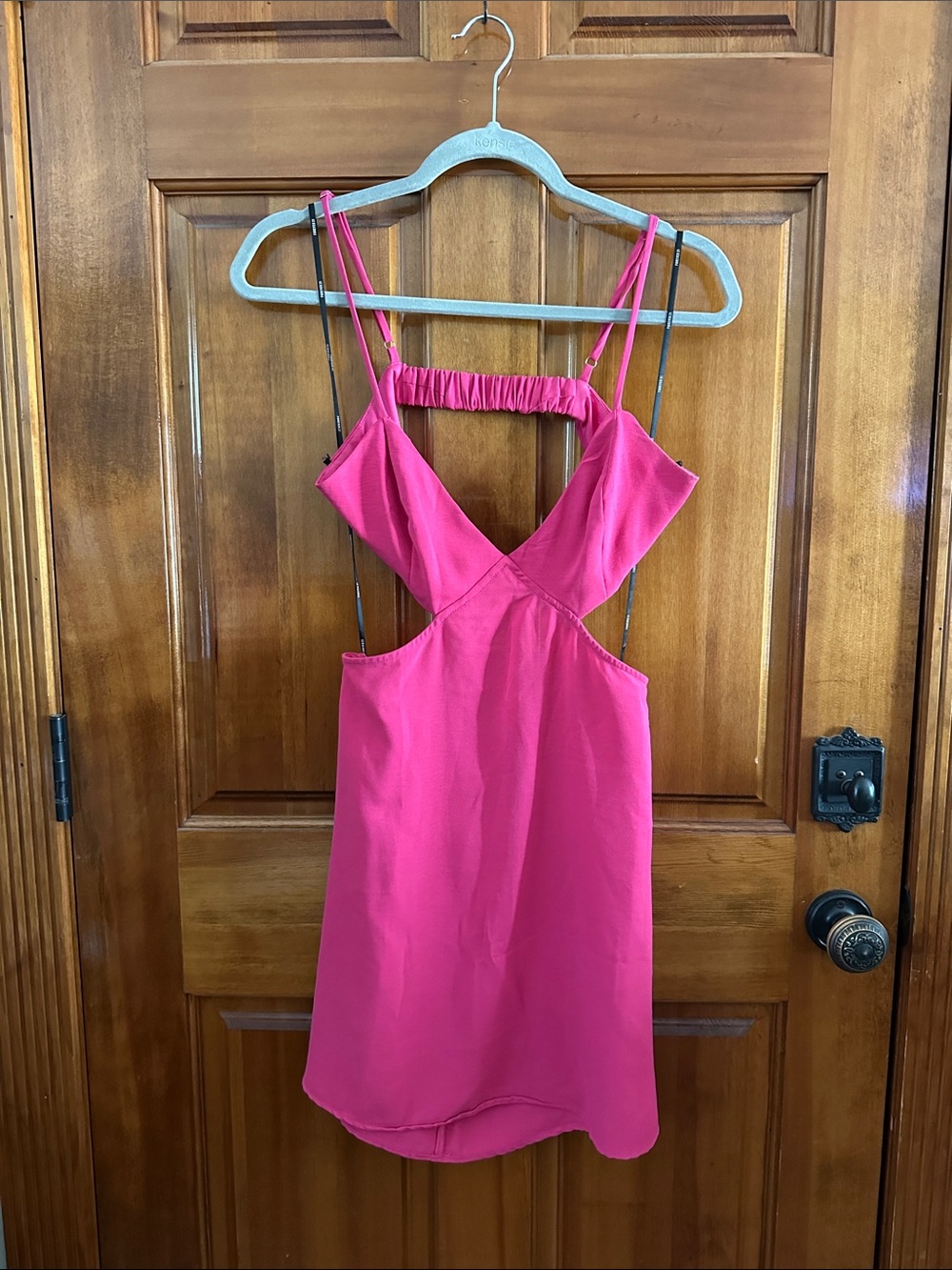 Forever 21 Hot Pink Strappy Mini Dress